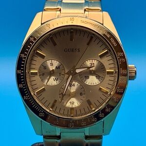 GUESS WATERPRO U12004L2 Women’s Bracelet Wristwatch Multi Dial Japan Movt Works